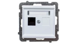 SONATA Gniazdo komputerowe pojedyncze RJ45 kat.5e białe KRONE GPK-1R/K/m/00