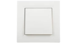 Łącznik Asfora bryzgoszczelny pojedynczy IP44 kremowy z ramką EPH0100223