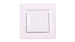 Łącznik Asfora pojedynczy zaciski śrubowe biały z ramką EPH0100321