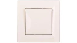 Łącznik Asfora pojedynczy zaciski śrubowe kremowy z ramką EPH0100323