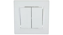 Łącznik Asfora świecznikowy zaciski śrubowe biały z ramką EPH0300321