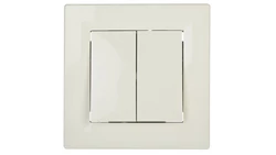 Łącznik Asfora świecznikowy zaciski śrubowe kremowy z ramką EPH0300323