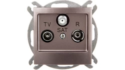 IMPRESJA Gniazdo antenowe RTV-SAT przelotowe tytan GPA-YSP/m/23