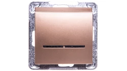 IMPRESJA Łącznik hotelowy z podświetleniem złoty metalik ŁP-15YS/m/28