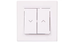 Przycisk Asfora żaluzjowy zaciski bezgwintowe biały z ramką EPH1300321