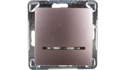 IMPRESJA Łącznik pojedynczy z podświetleniem tytan ŁP-1YS/m/23