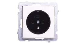 SONATA Gniazdo pojedyncze z/u stal inox GP-1RMZ/m/37