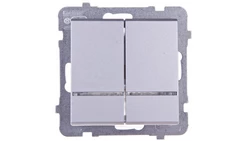 SONATA Łącznik świecznikowy z podświetleniem srebro mat ŁP-2RS/m/38