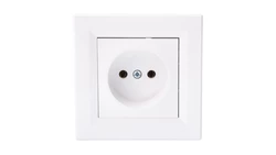 Gniazdo pojedyncze Asfora b/u białe z ramką EPH3000121