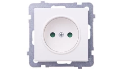 SONATA Gniazdo pojedyncze b/u z przesłonami ecru GP-1RP/m/27