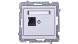 SONATA Gniazdo komputerowe pojedyncze RJ45 kat.5e srebro mat KRONE GPK-1R/K/m/38