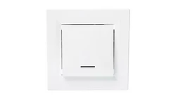 Łącznik Asfora pojedynczy z podświetleniem biały z ramką EPH1400121