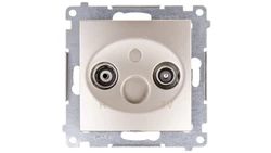 Simon 54 Gniazdo antenowe RTV końcowe złoty mat DAP10.01/44