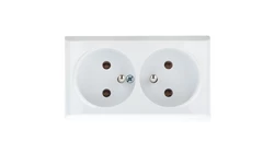 BIS Gniazdo podwójne z/u białe GN-2BZ/00