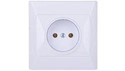AKCENT Gniazdo pojedyncze b/u białe GP-1A/00