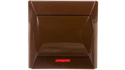 AKCENT Łącznik pojedynczy z podświetleniem brązowy ŁP-1AS/24