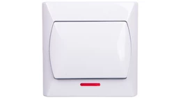 AKCENT Łącznik pojedynczy z podświetleniem biały ŁP-1AS/00