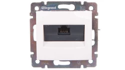 VALENA Gniazdo komputerowe pojedyncze RJ45 kat.6 UTP białe 774246