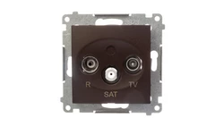 Simon 54 Gniazdo antenowe R/TV/SAT końcowe brąz mat DASK.01/46
