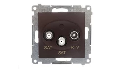 Simon 54 Gniazdo antenowe SAT/SAT-RTV brąz mat DASK2.01/46