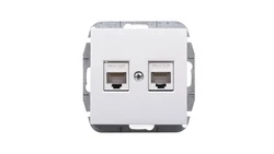 Sentia Gniazdo komputerowe podwójne RJ45 kat.5e białe 1449-10