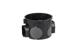 Puszka podtynkowa 60mm płytka z membranami przebiciowymi czarna wiatroszczelna E106-2K 83106007 /25szt./