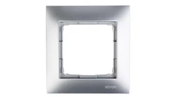 Simon 54 Premium Ramka pojedyncza srebrny mat /do karton-gips/ DRK1/43
