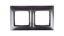 Simon 54 Premium Ramka podwójna antracyt /do karton-gips/ DRK2/48