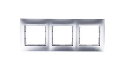 Simon 54 Premium Ramka potrójna srebrny mat /do karton-gips/ DRK3/43