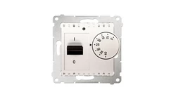 Simon 54 Regulator temperatury 16A 5-40C IP20 kremowy DRT10W.02/41