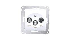 Simon 54 Gniazdo antenowe RTV/SAT/SAT końcowe białe DASK2.01/11