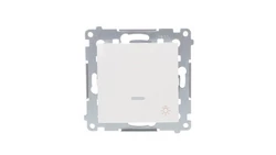 Simon 54 Przycisk /światło/ z podświetleniem, szybkozłącza, biały DS1L.01/11