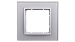 Berker B.7 Ramka pojedyncza szklana aluminiowa 10116414