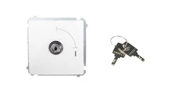 Simon Basic Łącznik jednobiegunowy z kluczem dwupozycyjnym biały BMW1K.01/11