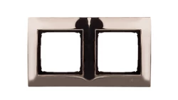 Simon 54 Premium Ramka podwójna metalowa złoto DR2/66