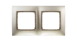 Simon 54 Premium Ramka podwójna złoty mat DR2/44