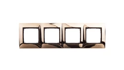 Simon 54 Premium Ramka poczwórna metalowa złoto DR4/66