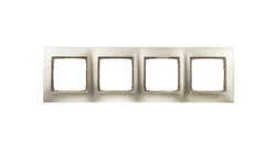 Simon 54 Premium Ramka poczwórna złoty mat DR4/44