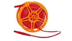 Przewód pomiarowy 20m czerwony na szpuli /wtyki bananowe/ WAPRZ020REBBSZ