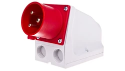 Wtyczka odbiornikowa 32A 3P 400V czerwona IP44 9523-9