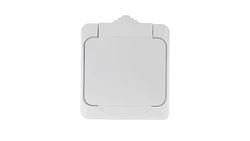 Cedar Plus Gniazdo pojedyncze biały z/u 16A IP44 WDE000540
