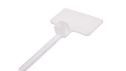 Opaska kablowa z tabliczką opisową TKOT 11/3 biała E01TK-01030200301 /100szt./