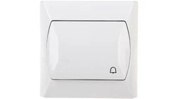 AKCENT Przycisk /dzwonek/ biały ŁP-6A/00