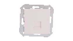 Simon 82 Pokrywa gniazda komputerowego pojedynczego RJ45 płaska z adapterem o przesłoną biała 82005-30