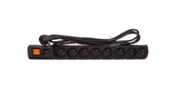Przedłużacz przeciwprzepięciowy 8-gniazd z/u ACAR S8 FA RACK 19 3m czarny