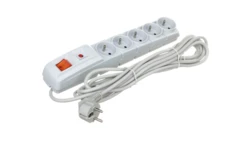 Przedłużacz przeciwprzepięciowy 5-gniazd z/u ACAR F5 5m szary