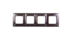 Simon 54 Premium Ramka poczwórna metalowa ciemna stal DR4/67