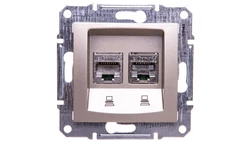 Sedna Gniazdo satyna 2xRJ45 5e FTP SDN4600168