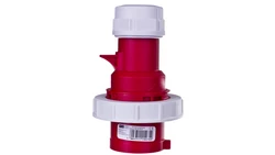 Wtyczka przenośna (zwrotnica faz) 32A 4P 400V czerwona IP67 SHARK 70242-6