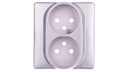 CELIANE Plakietka gniazda 2x2P+Z tytan 068947